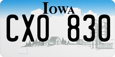 IA license plate CXO830