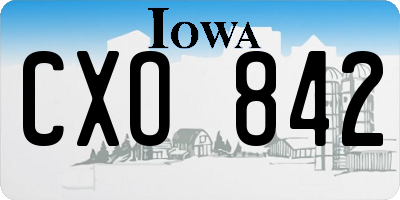 IA license plate CXO842