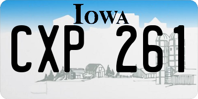IA license plate CXP261