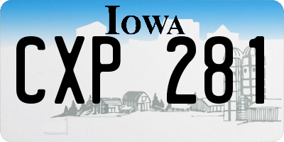 IA license plate CXP281