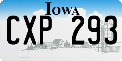 IA license plate CXP293