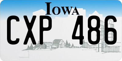 IA license plate CXP486