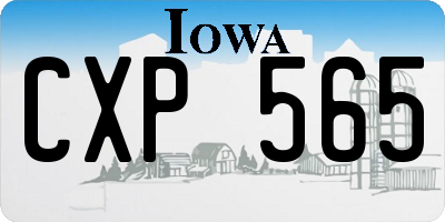 IA license plate CXP565