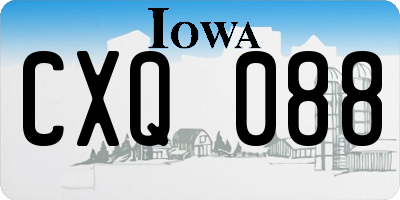 IA license plate CXQ088