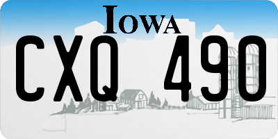 IA license plate CXQ490