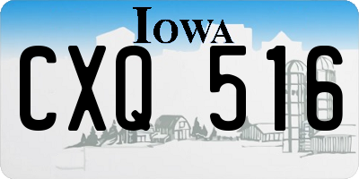 IA license plate CXQ516