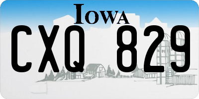 IA license plate CXQ829