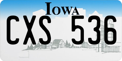IA license plate CXS536