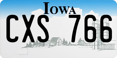 IA license plate CXS766