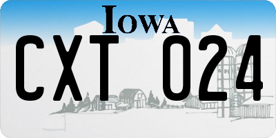 IA license plate CXT024