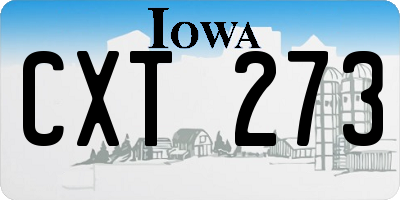IA license plate CXT273