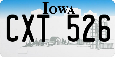 IA license plate CXT526
