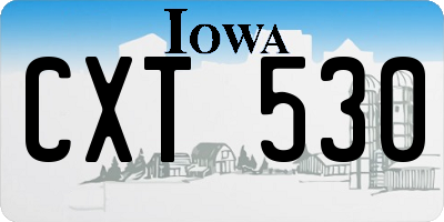 IA license plate CXT530