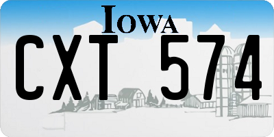 IA license plate CXT574