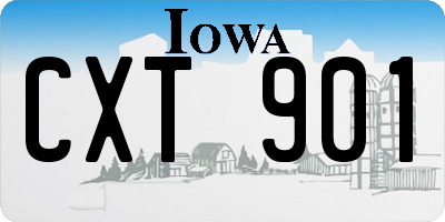 IA license plate CXT901