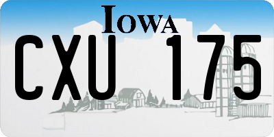 IA license plate CXU175