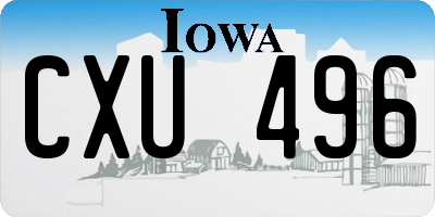IA license plate CXU496
