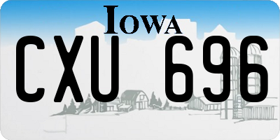 IA license plate CXU696