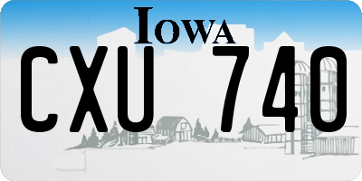 IA license plate CXU740