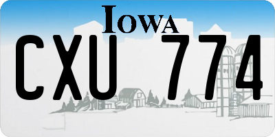 IA license plate CXU774