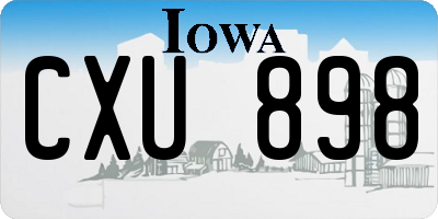 IA license plate CXU898