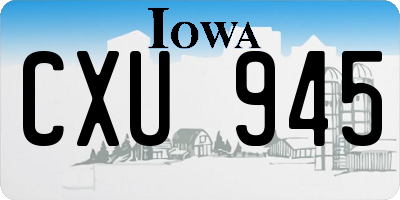 IA license plate CXU945