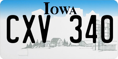 IA license plate CXV340