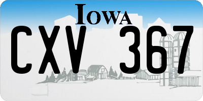 IA license plate CXV367
