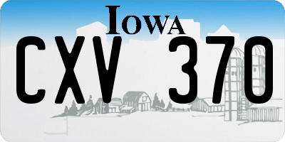 IA license plate CXV370