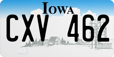 IA license plate CXV462