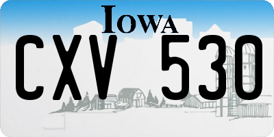 IA license plate CXV530