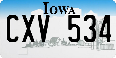IA license plate CXV534