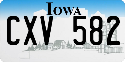IA license plate CXV582