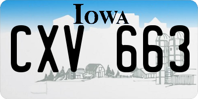 IA license plate CXV663