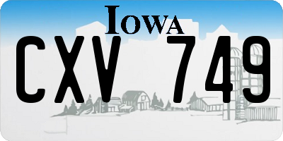 IA license plate CXV749