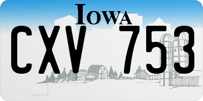 IA license plate CXV753