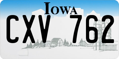 IA license plate CXV762