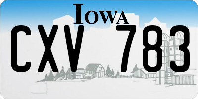 IA license plate CXV783
