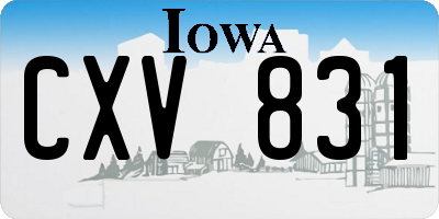 IA license plate CXV831