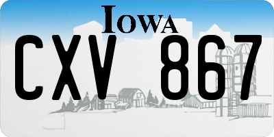 IA license plate CXV867