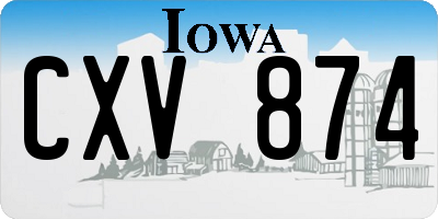 IA license plate CXV874