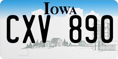 IA license plate CXV890