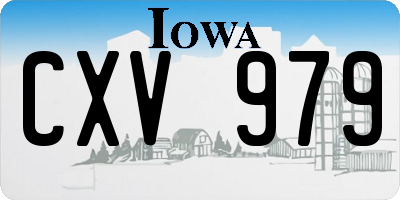 IA license plate CXV979