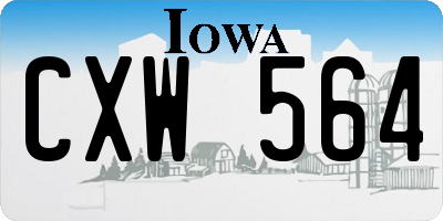 IA license plate CXW564