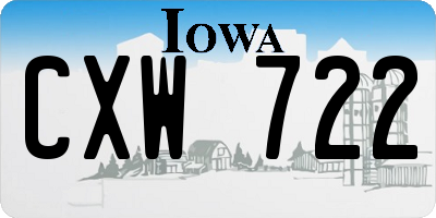 IA license plate CXW722