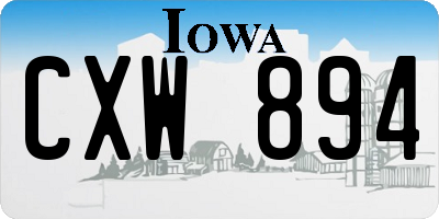 IA license plate CXW894