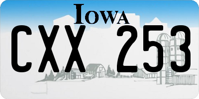 IA license plate CXX253