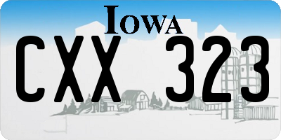 IA license plate CXX323
