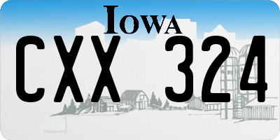 IA license plate CXX324