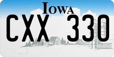 IA license plate CXX330